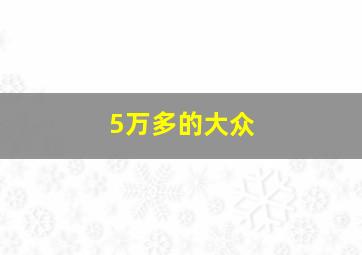 5万多的大众