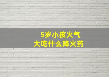 5岁小孩火气大吃什么降火药