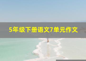 5年级下册语文7单元作文