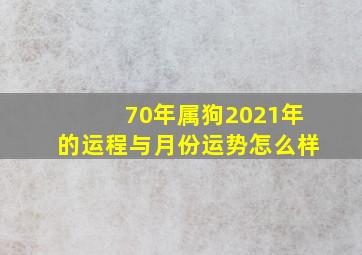 70年属狗2021年的运程与月份运势怎么样