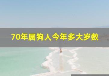 70年属狗人今年多大岁数