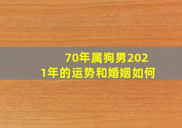 70年属狗男2021年的运势和婚姻如何