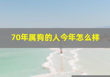 70年属狗的人今年怎么样