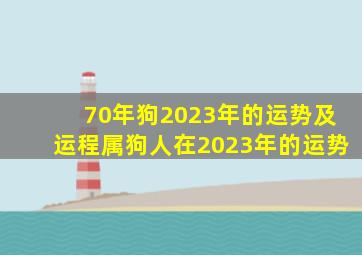 70年狗2023年的运势及运程属狗人在2023年的运势