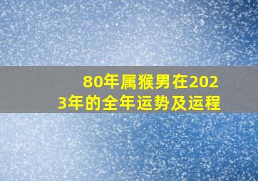 80年属猴男在2023年的全年运势及运程