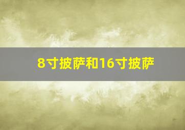 8寸披萨和16寸披萨