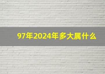 97年2024年多大属什么