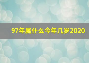 97年属什么今年几岁2020