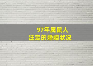 97年属鼠人注定的婚姻状况