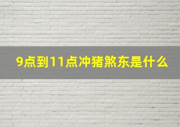 9点到11点冲猪煞东是什么