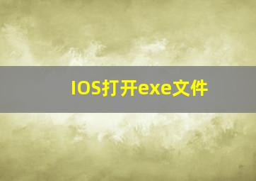 IOS打开exe文件