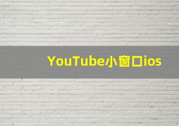 YouTube小窗口ios