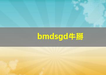 bmdsgd牛掰