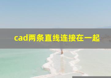 cad两条直线连接在一起