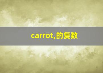 carrot,的复数