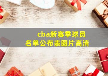 cba新赛季球员名单公布表图片高清