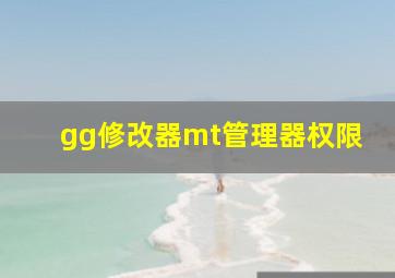 gg修改器mt管理器权限