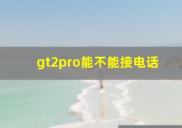 gt2pro能不能接电话