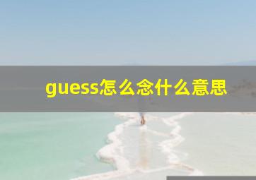 guess怎么念什么意思