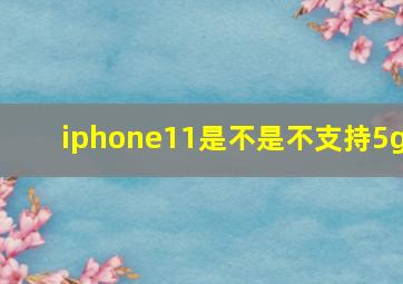 iphone11是不是不支持5g