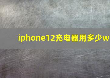 iphone12充电器用多少w