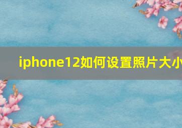 iphone12如何设置照片大小