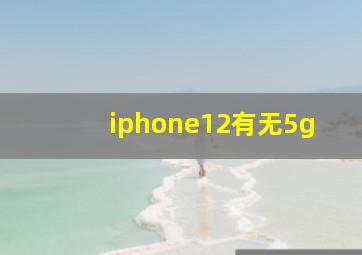 iphone12有无5g