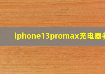 iphone13promax充电器参数