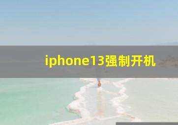 iphone13强制开机