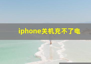 iphone关机充不了电