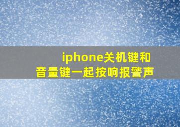 iphone关机键和音量键一起按响报警声