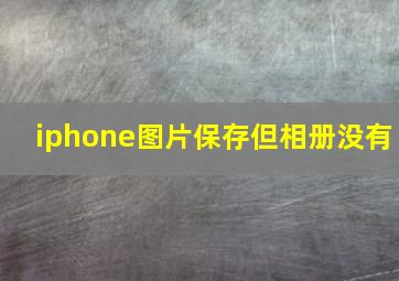 iphone图片保存但相册没有