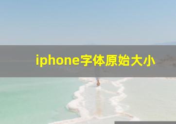 iphone字体原始大小