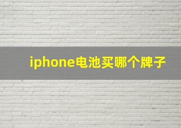 iphone电池买哪个牌子