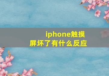 iphone触摸屏坏了有什么反应