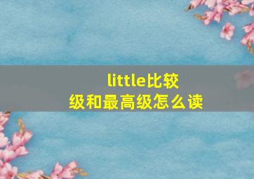 little比较级和最高级怎么读