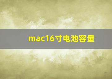 mac16寸电池容量