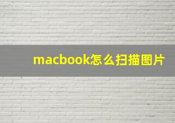 macbook怎么扫描图片