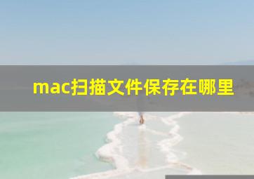 mac扫描文件保存在哪里