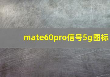 mate60pro信号5g图标