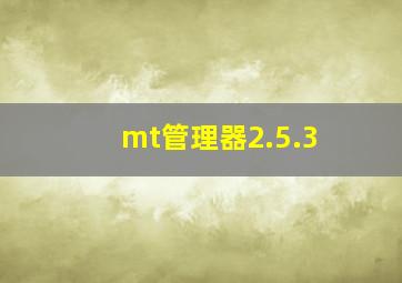 mt管理器2.5.3