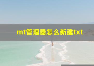 mt管理器怎么新建txt