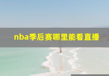 nba季后赛哪里能看直播