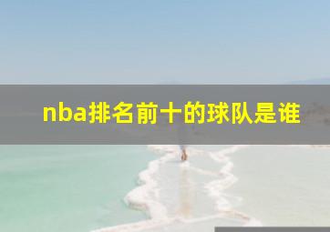 nba排名前十的球队是谁