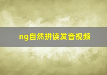 ng自然拼读发音视频