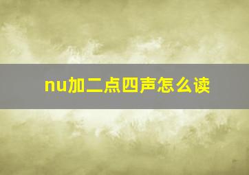 nu加二点四声怎么读