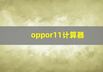 oppor11计算器