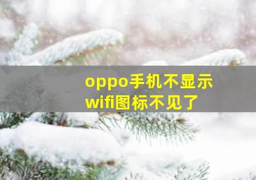 oppo手机不显示wifi图标不见了