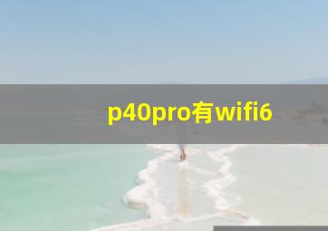 p40pro有wifi6