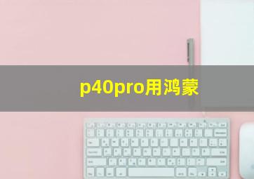 p40pro用鸿蒙